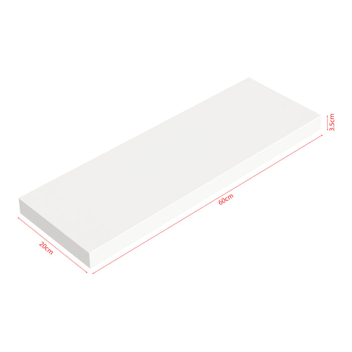 Set Stranda 2 Mensole da Muro 60x20x4 cm Bianco [en.casa]