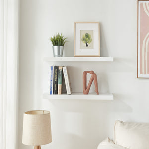 Set Stranda 2 Mensole da Muro 60x20x4 cm Bianco [en.casa]