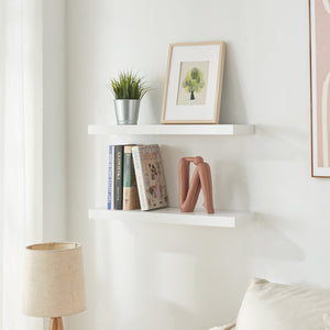 Set Stranda 2 Mensole da Muro 60x20x4 cm Bianco [en.casa]