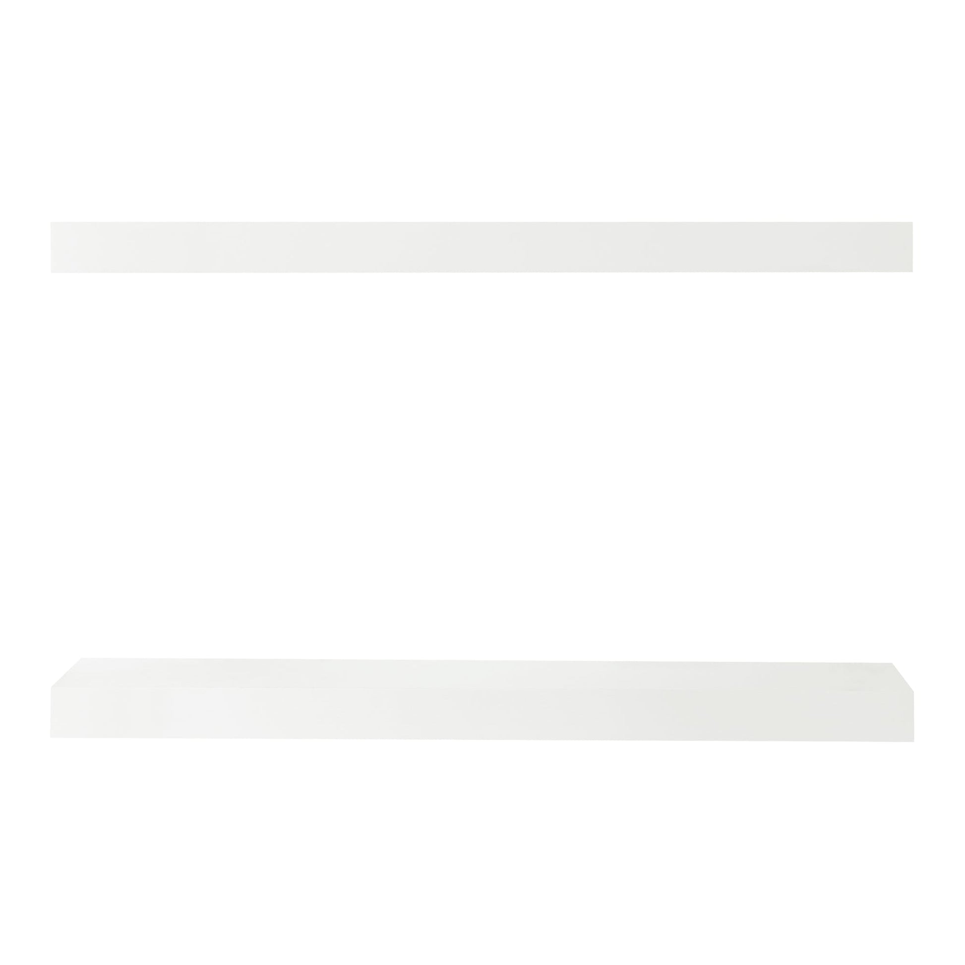 Set di 2 mensole da parete moderno mobile contenitore 60 x 20 x 4 cm bianco 03_0009741