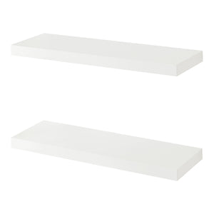 Set Stranda 2 Mensole da Muro 60x20x4 cm Bianco [en.casa]