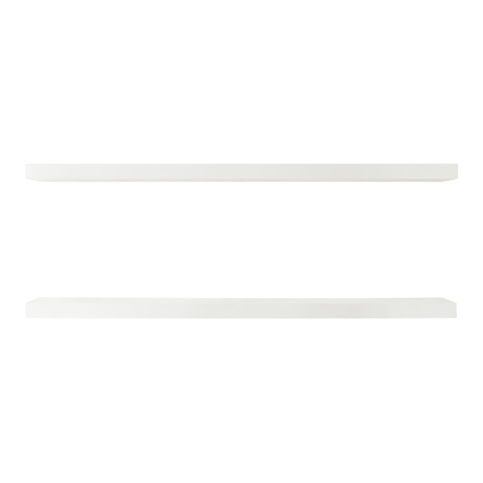 Set Stranda 2 Mensole da Muro 100x20x4 cm Bianco [en.casa]