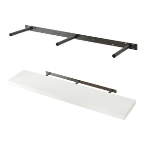 Set Stranda 2 Mensole da Muro 100x20x4 cm Bianco [en.casa]