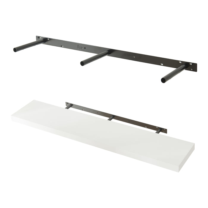 Set Stranda 2 Mensole da Muro 100x20x4 cm Bianco [en.casa]