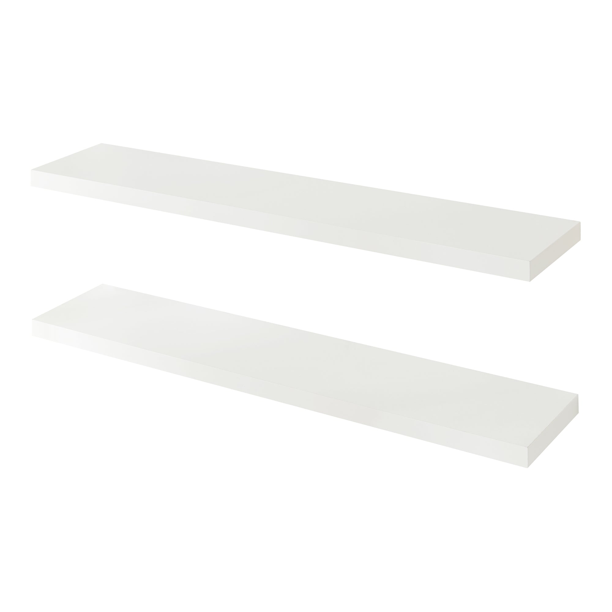 Set Stranda 2 Mensole da Muro 100x20x4 cm Bianco [en.casa]