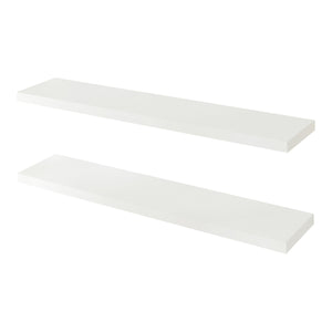 Set Stranda 2 Mensole da Muro 100x20x4 cm Bianco [en.casa]