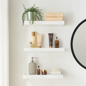 Set Stranda 3 Mensole da Muro 40x17x4 cm Bianco [en.casa]