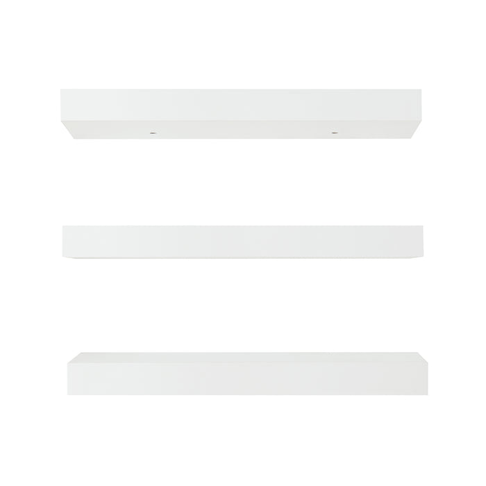 Set Stranda 3 Mensole da Muro 40x17x4 cm Bianco [en.casa]