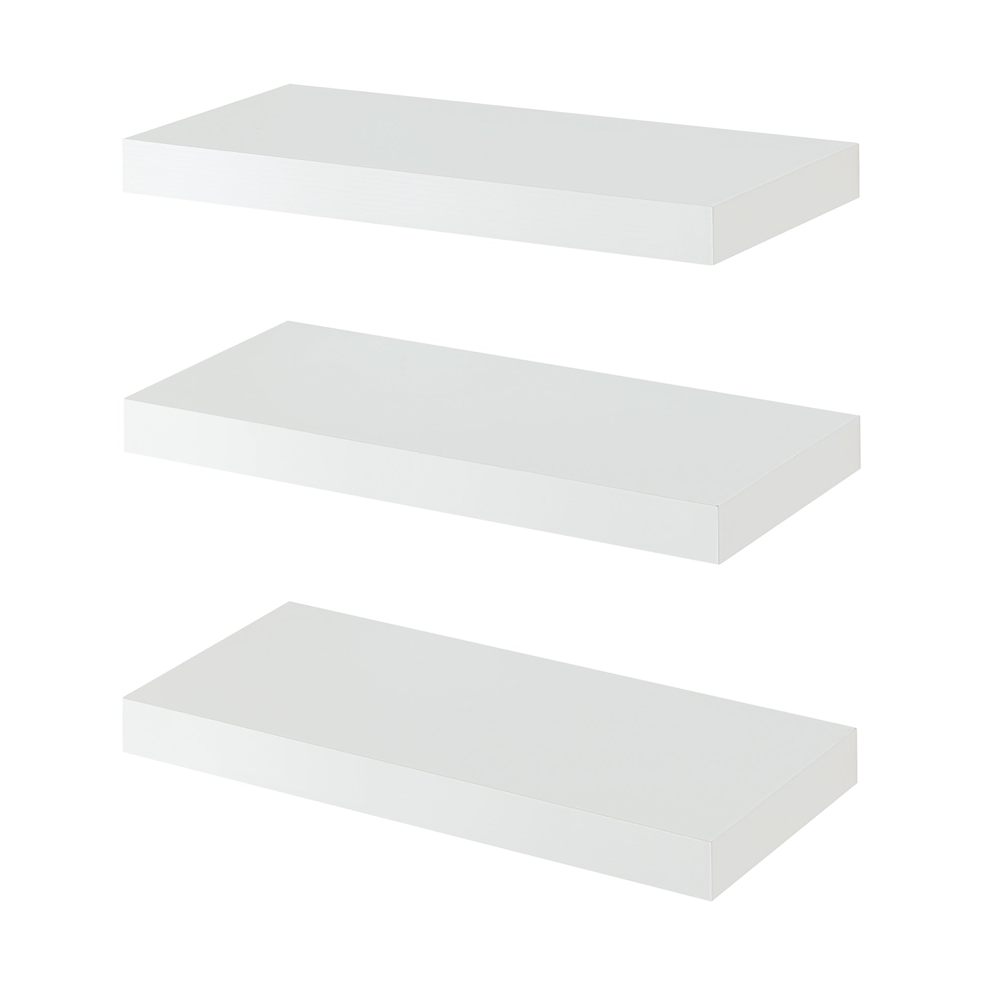 Set Stranda 3 Mensole da Muro 40x17x4 cm Bianco [en.casa]