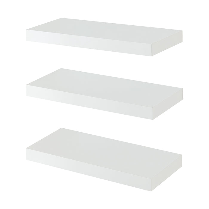 Set Stranda 3 Mensole da Muro 40x17x4 cm Bianco [en.casa]