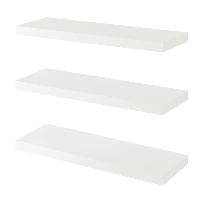 Set Stranda 3 Mensole da Muro 60x20x4 cm Bianco [en.casa]