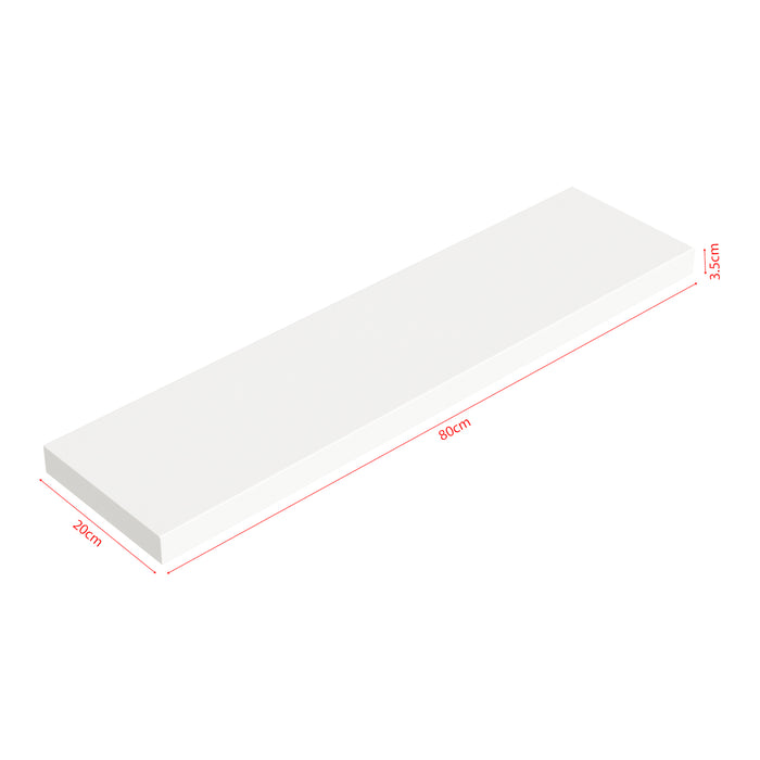 Set Stranda 3 Mensole da Muro 80x20x4 cm Bianco [en.casa]