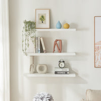 Set Stranda 3 Mensole da Muro 80x20x4 cm Bianco [en.casa]