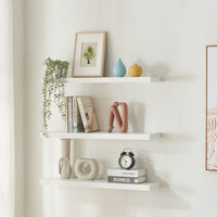 Set Stranda 3 Mensole da Muro 80x20x4 cm Bianco [en.casa]