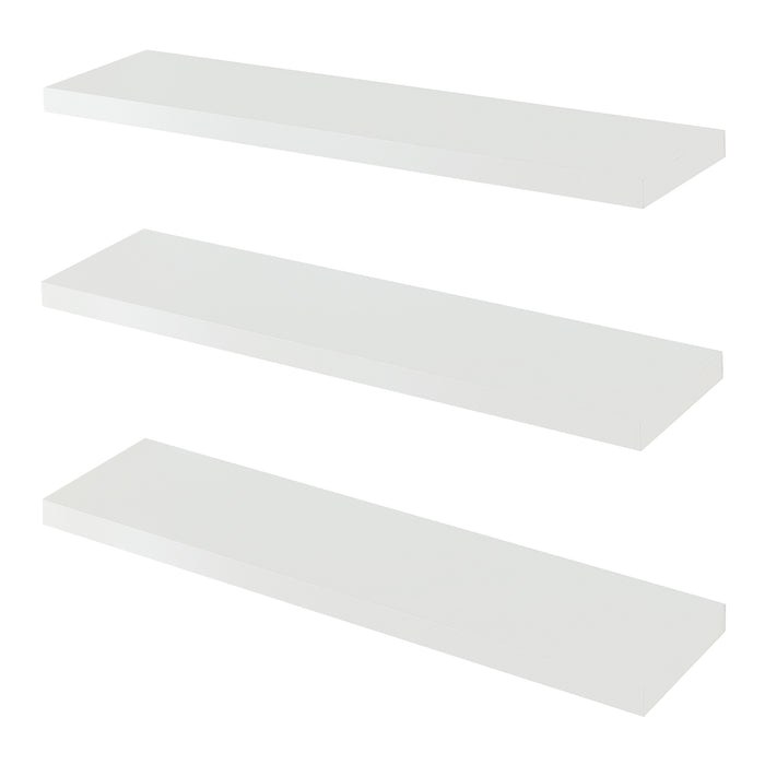 Set Stranda 3 Mensole da Muro 80x20x4 cm Bianco [en.casa]
