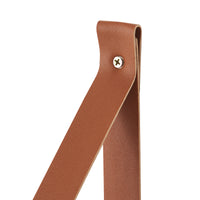 Set di 2 Mensole da Muro Utsira con Staffe in Similpelle - Marrone / Effetto Rovere [en.casa]