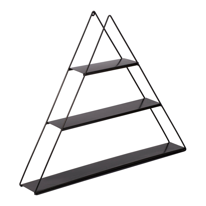 Scaffale Pensile a Forma di Piramide Consolle Triangolare a Muro con 3 Ripiani Mensola da Parete in Metallo 59 x 70 x 9