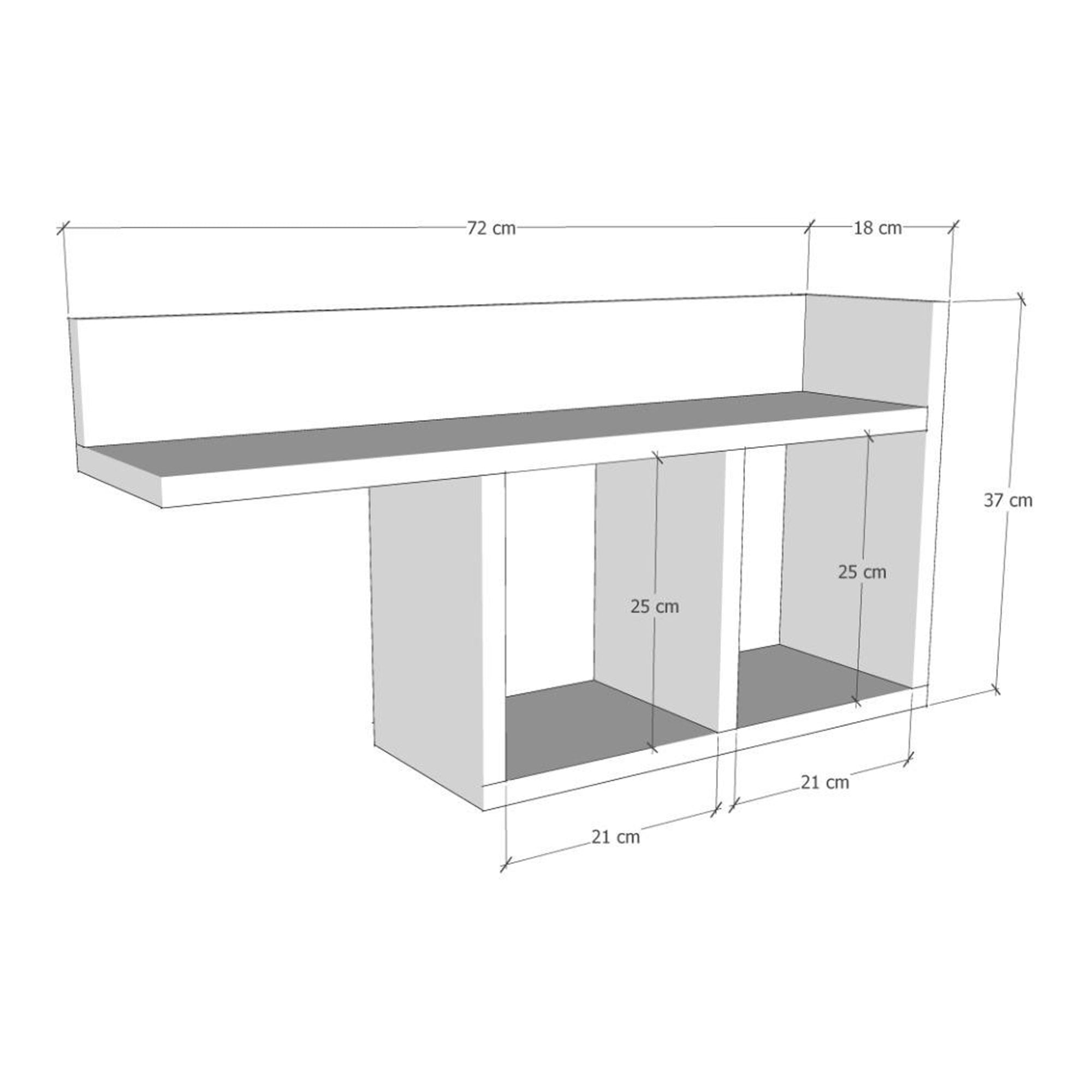 Scaffale da Parete Åsele 72 x 18 x 37 cm Effetto Legno [en.casa]