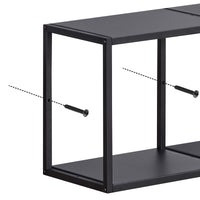 Set Nostened di 3 Mensole da Muro 28 x 28 x 20 cm in Acciaio - Nero [en.casa]