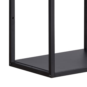 Set Nostened di 3 Mensole da Muro 28 x 28 x 20 cm in Acciaio - Nero [en.casa]