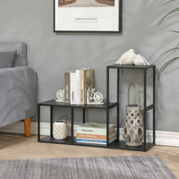 Set Nostened di 4 Mensole da Muro 28 x 28 x 20 cm in Acciaio - Nero [en.casa]