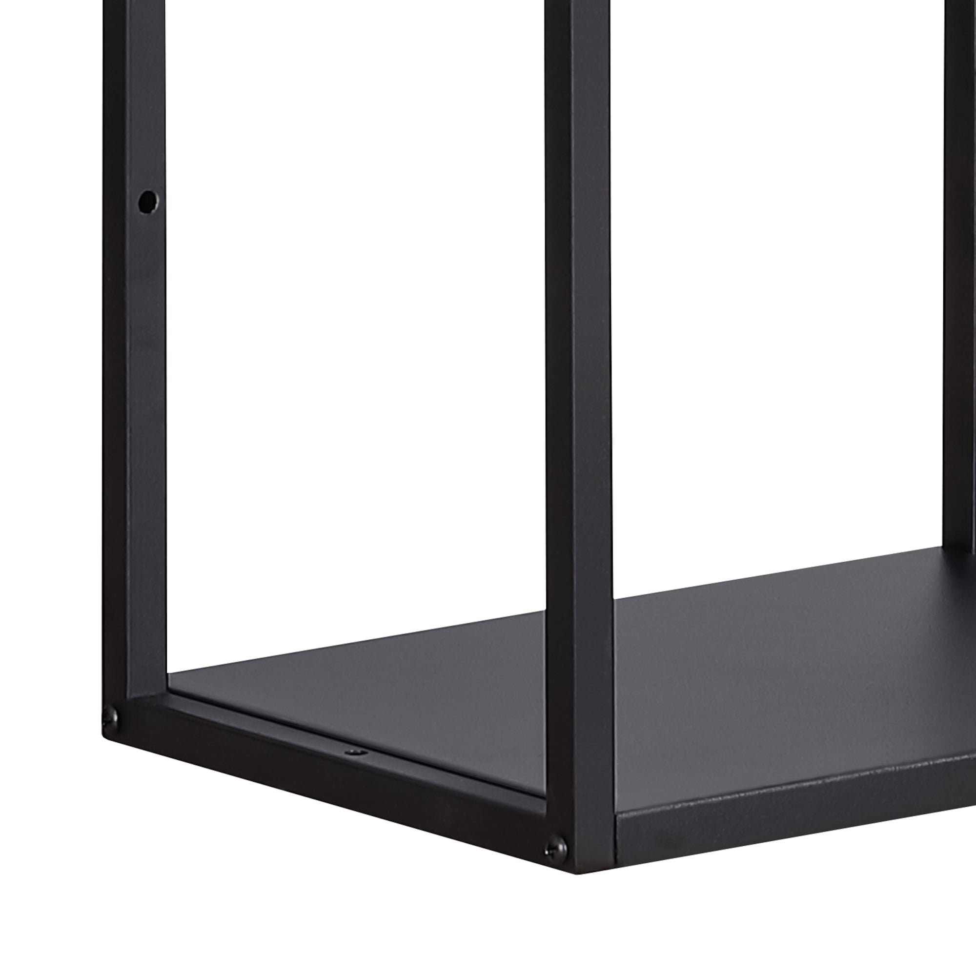 Set Nostened di 4 Mensole da Muro 28 x 28 x 20 cm in Acciaio - Nero [en.casa]