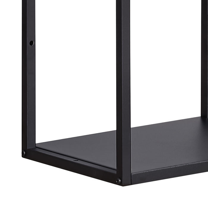 Set Nostened di 4 Mensole da Muro 28 x 28 x 20 cm in Acciaio - Nero [en.casa]