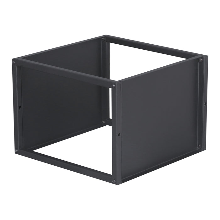 Set Nostened di 4 Mensole da Muro 28 x 28 x 20 cm in Acciaio - Nero [en.casa]