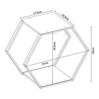 Set Tand 4 Scaffali Esagonali Mensole in Acciaio Scaffali Modulari da Muro o Terra - Nero [en.casa]