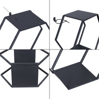 Set Tand 4 Scaffali Esagonali Mensole in Acciaio Scaffali Modulari da Muro o Terra - Nero [en.casa]