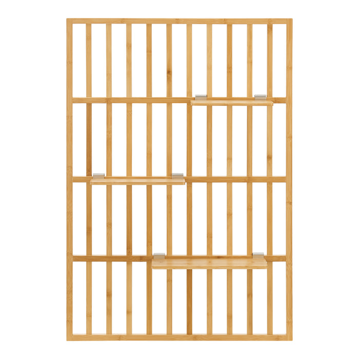 Pannello Portaoggetti da Parete Røst - Bambù Naturale [en.casa]