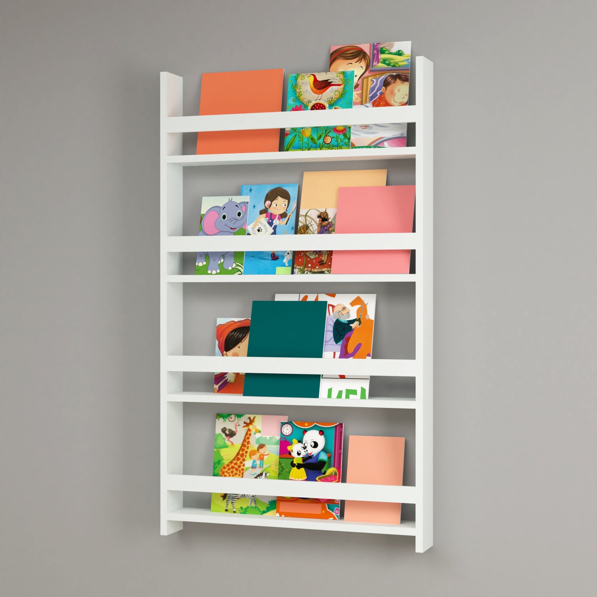 Scaffale Pensile 'Sotenäs' a 3 Ripiani Portalibri per Cameretta - Bianco [en.casa]