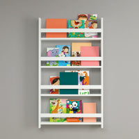 Scaffale Pensile 'Sotenäs' a 3 Ripiani Portalibri per Cameretta - Bianco [en.casa]