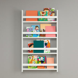 Scaffale Pensile 'Sotenäs' a 3 Ripiani Portalibri per Cameretta - Bianco [en.casa]