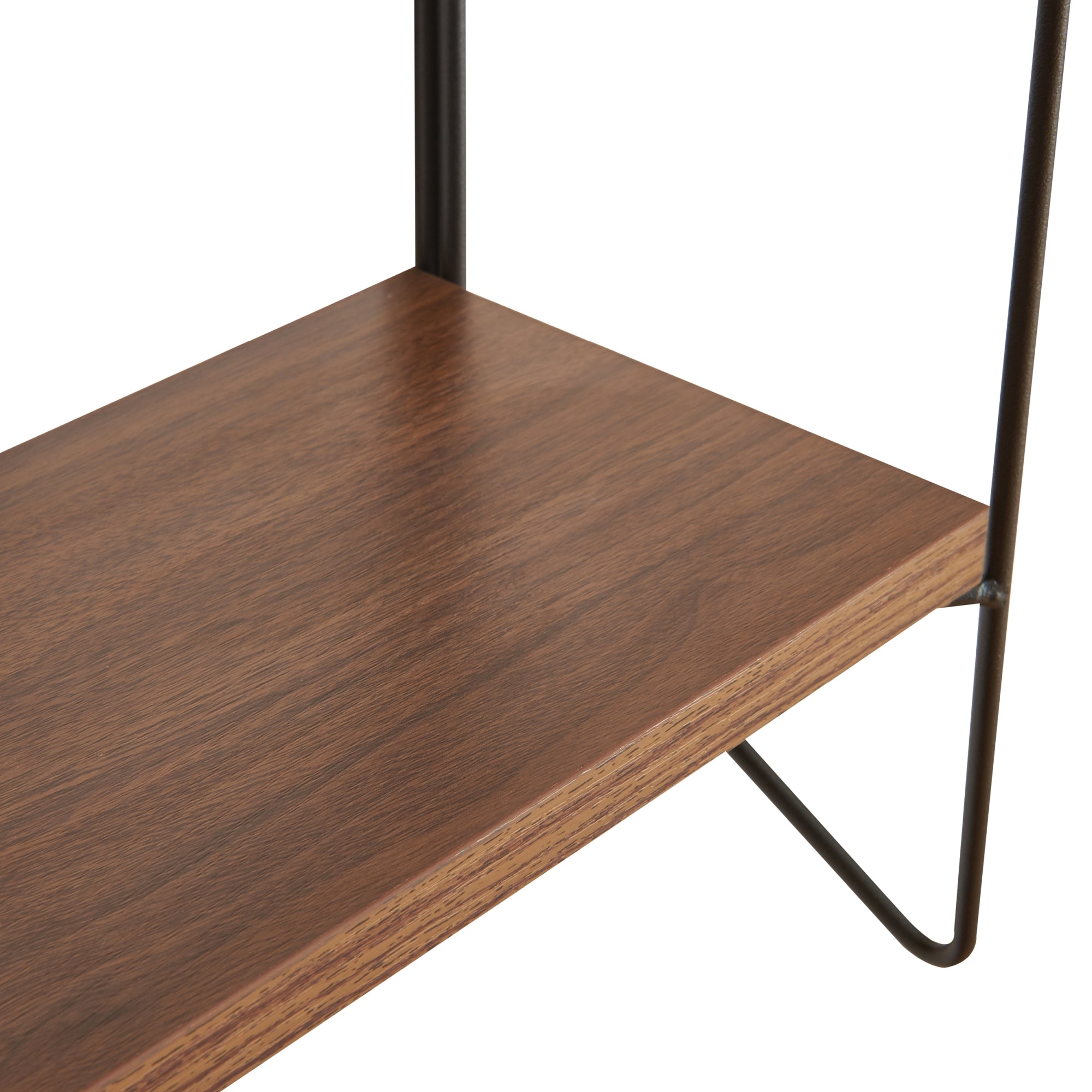 Scaffale da Parete Bømlo 47,5 x 42 x 14 cm Nero / Effetto Noce [en.casa]