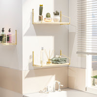 Mensola da Parete Muurame con Piano in Legno di Pino 40 x 14 cm [en.casa]