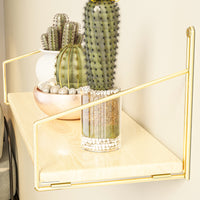 Mensola da Parete Muurame con Piano in Legno di Pino 40 x 14 cm [en.casa]