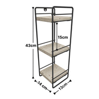 Scaffale Autoportante Pargas a 3 Ripiani in Legno di Pino [en.casa]