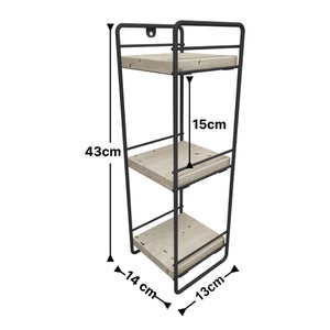 Scaffale Autoportante Pargas a 3 Ripiani in Legno di Pino [en.casa]