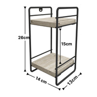Scaffale Autoportante Pargas a 2 Ripiani in Legno di Pino [en.casa]