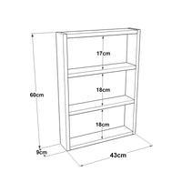 Mensola da Muro 'Lappajärvi' Scaffale Pensile a 3 Scomparti Portaoggetti per Cucina - Rovere Rustico [en.casa]