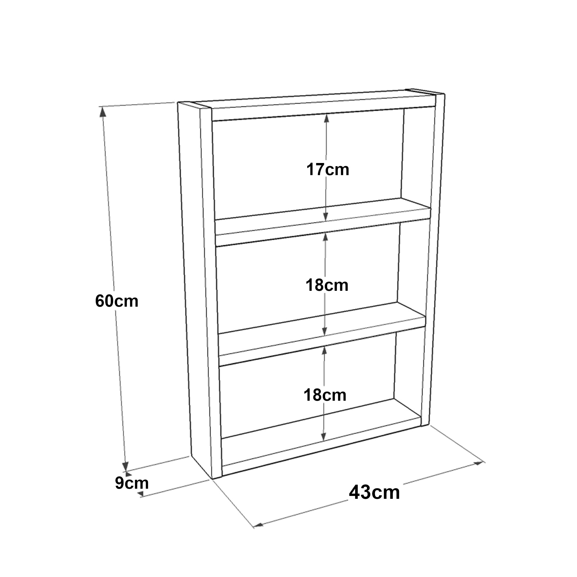 Mensola da Muro 'Lappajärvi' Scaffale Pensile a 3 Scomparti Portaoggetti per Cucina - Effetto Cemento [en.casa]