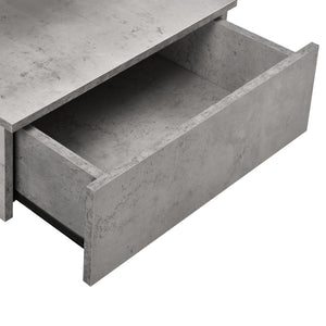 Comodino da Parete Amberg con Cassetto e Ripiani 40x35x31 cm - Effetto Cemento [en.casa]