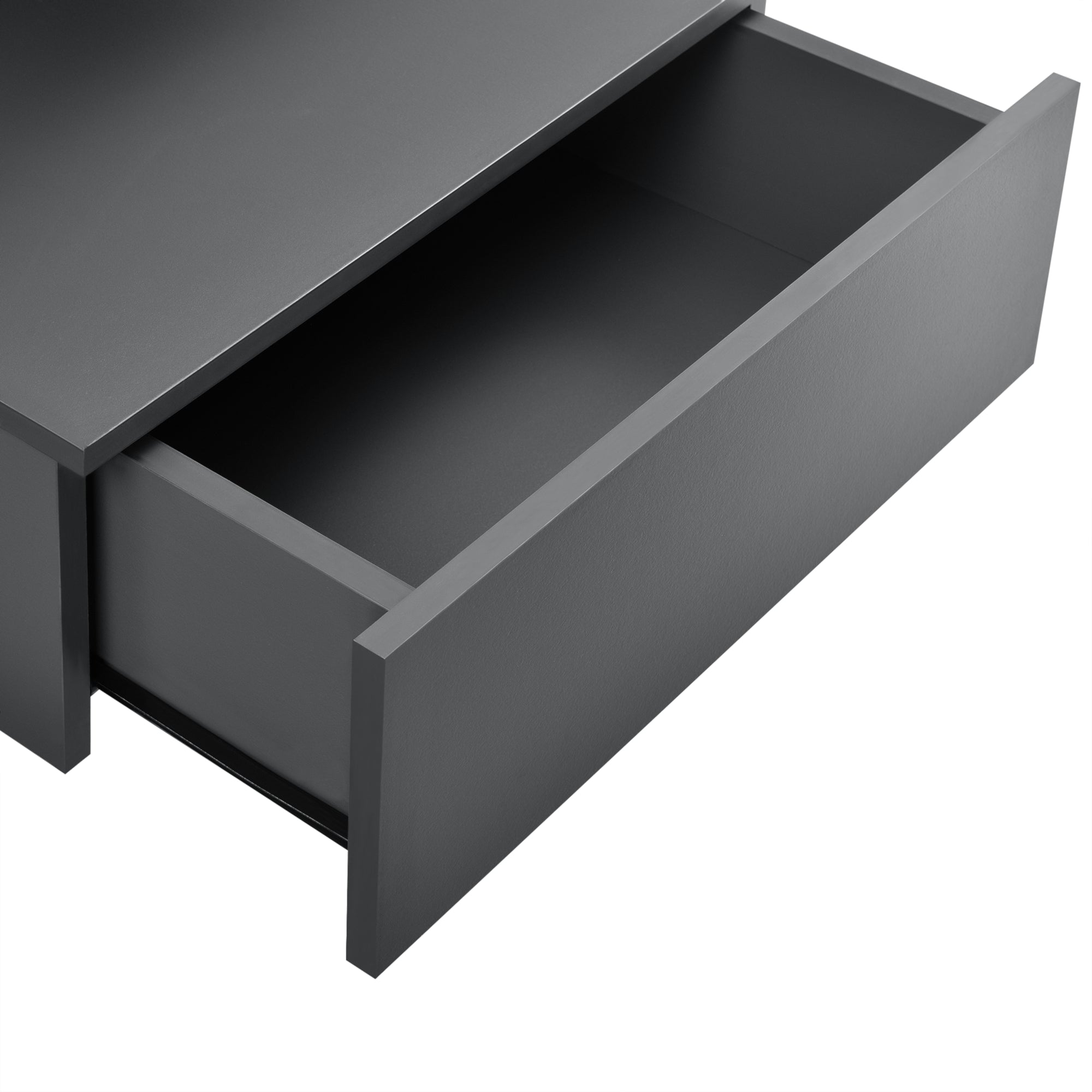 Comodino da Parete Amberg con Cassetto e Ripiani 40x35x31 cm - Grigio Scuro [en.casa]