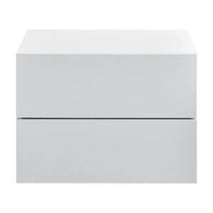 Comodino da Parete Ampfing con 2 Cassetti 40x29x30 cm Bianco [en.casa]