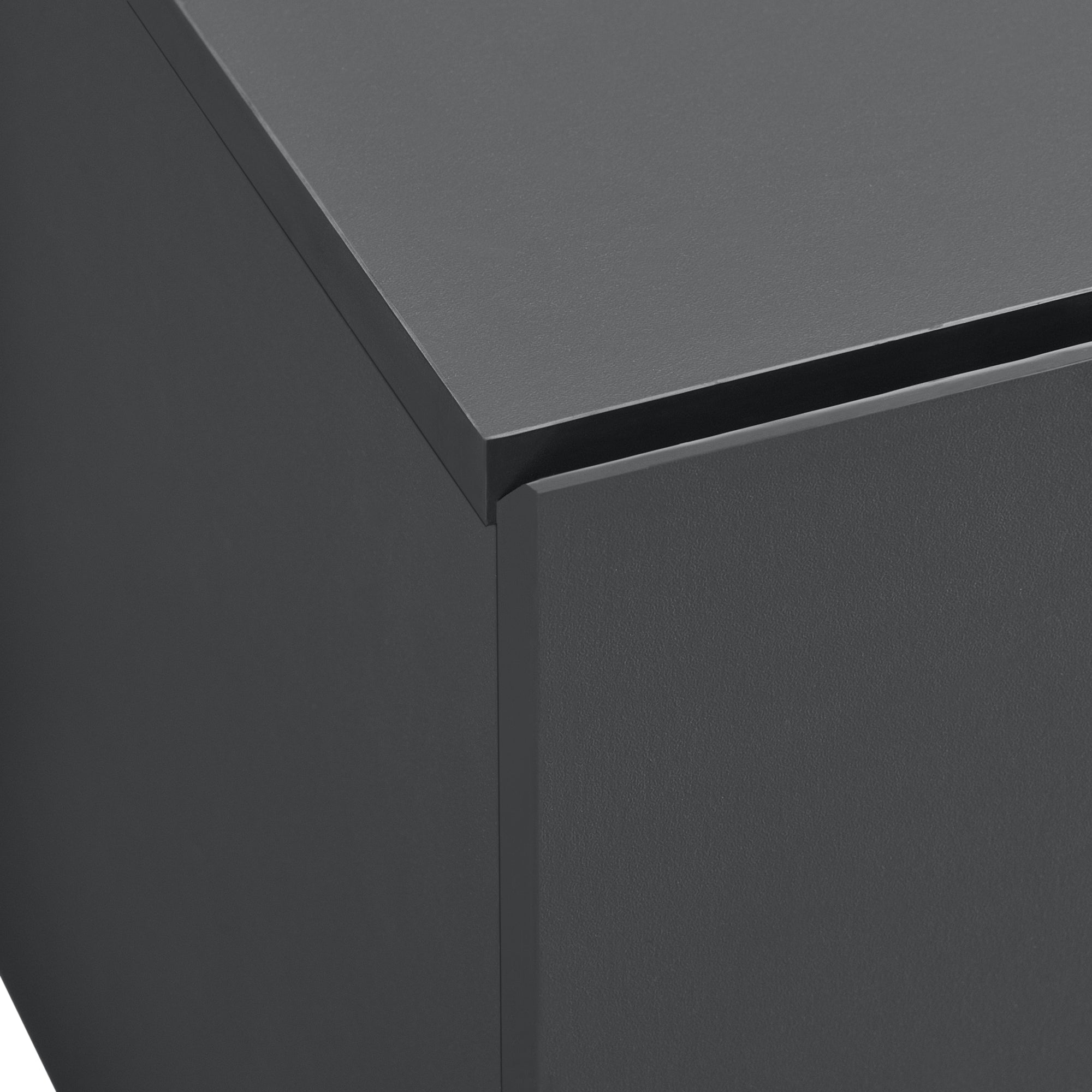 Comodino da Parete Ampfing con 2 Cassetti 40x29x30 cm Grigio Scuro [en.casa]