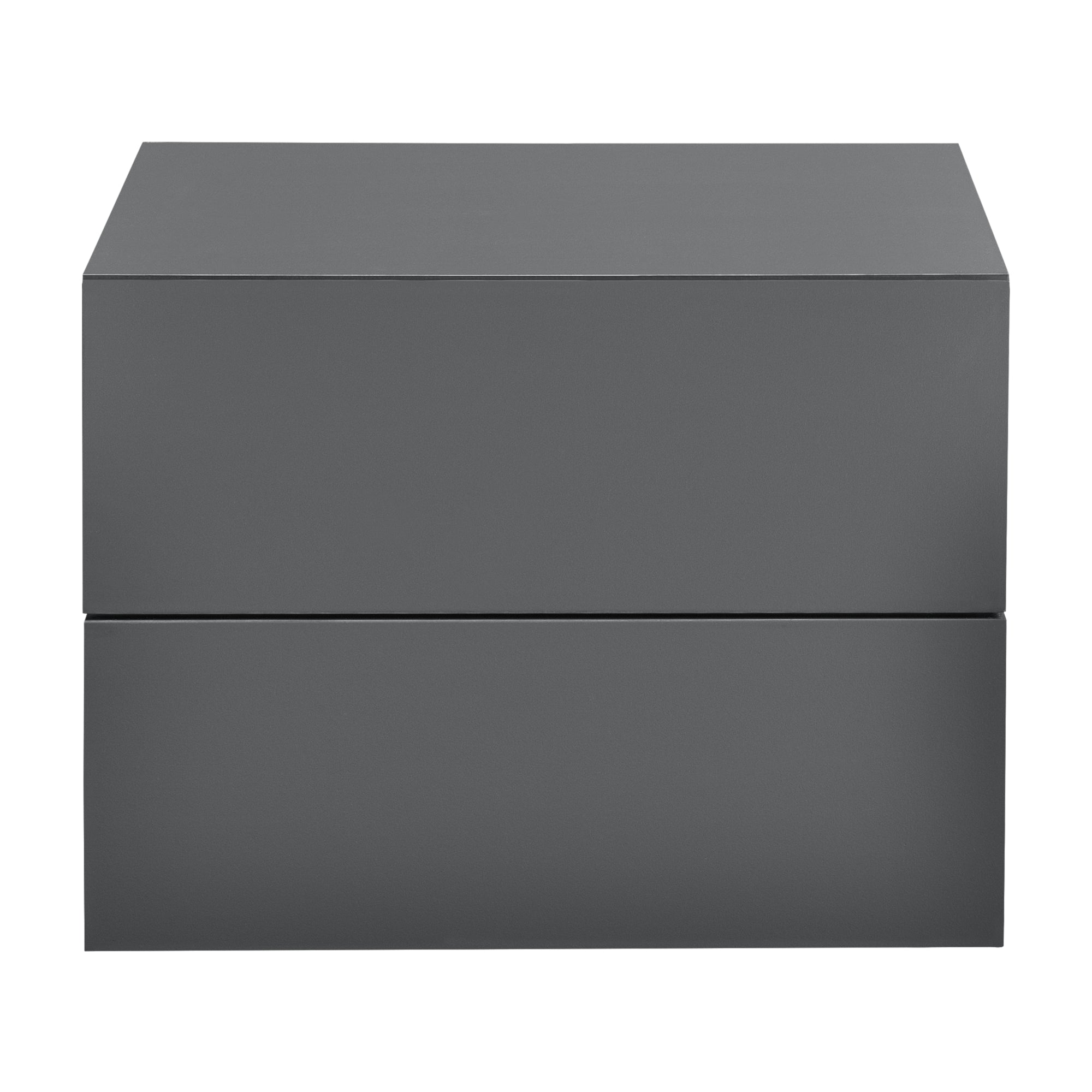 Comodino da Parete Ampfing con 2 Cassetti 40x29x30 cm Grigio Scuro [en.casa]