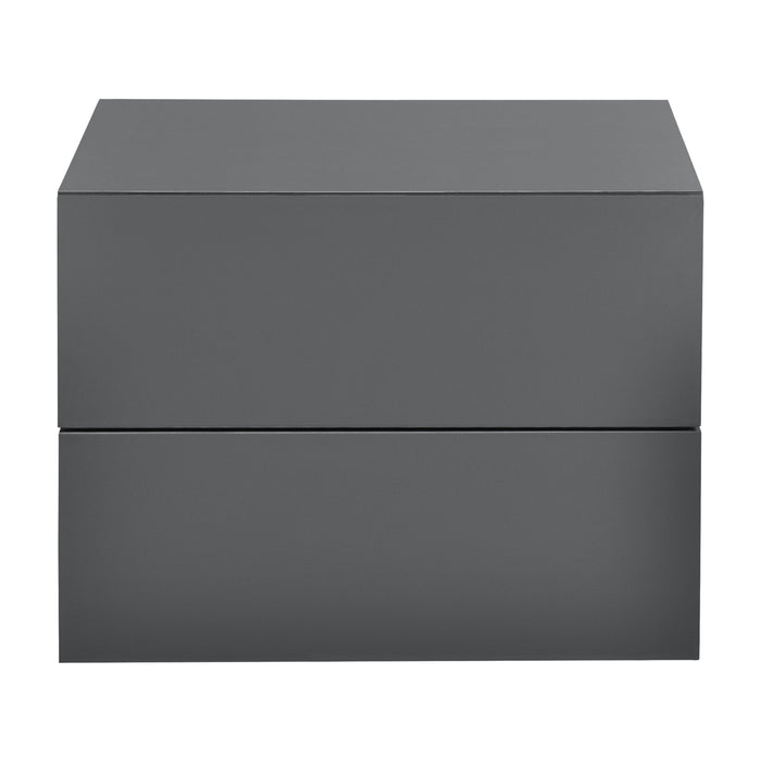 Comodino da Parete Ampfing con 2 Cassetti 40x29x30 cm Grigio Scuro [en.casa]