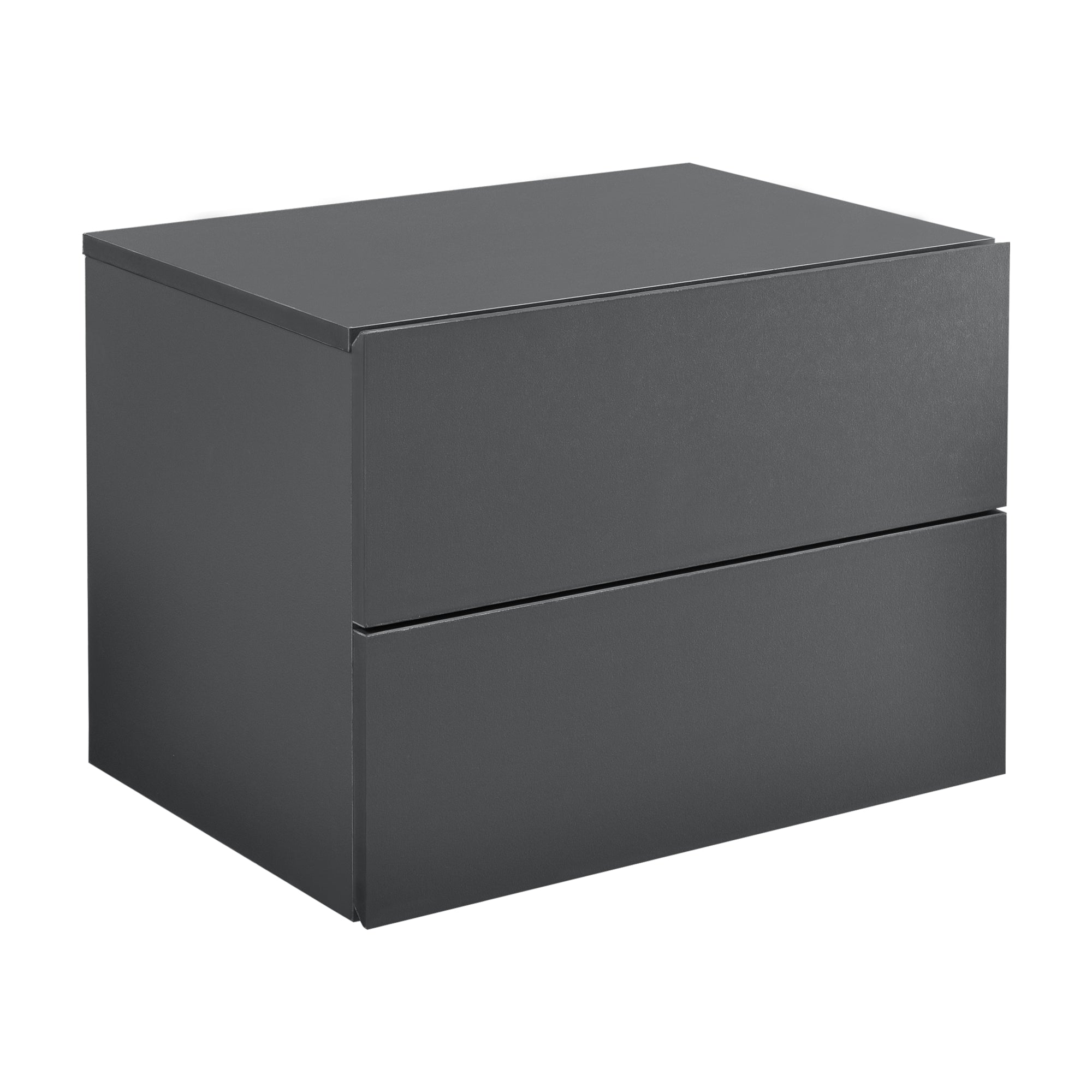 Comodino da Parete Ampfing con 2 Cassetti 40x29x30 cm Grigio Scuro [en.casa]