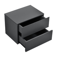 Comodino da Parete Ampfing con 2 Cassetti 40x29x30 cm Grigio Scuro [en.casa]